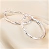 9ct White Gold Twist Hoop Earrings - 28mm - G2147 Alternative Image