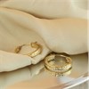9ct Gold Diamond Cut Square Edged Hoop Earrings - 20mm - G2220 Alternative Image