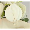 9ct Gold Two Colour Crystal Bamboo Hoop Earrings - 24mm - G2429 Alternative Image