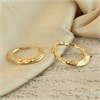 9ct Gold Rope Design Creole Hoop Earrings - 24mm - G2475 Alternative Image