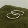 9ct White Gold Diamond Cut Hoop Earrings - 15mm - G2488 Alternative Image