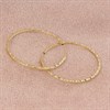9ct Gold Diamond Cut Hoop Earrings - 30mm - G2490 Alternative Image