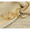 9ct Gold Diamond Cut Half Hoop Earrings - 23mm - G2520 Alternative Image