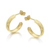 9ct Gold Diamond Cut Half Hoop Earrings - 13mm - G2521 Alternative Image