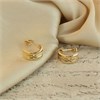 9ct Gold Diamond Cut Half Hoop Earrings - G2523 Alternative Image