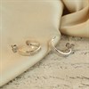 9ct White Gold Half Hoop Earrings - 14mm - G2546 Alternative Image