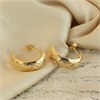 9ct Gold Celtic Half Hoop Earrings - 18mm - G2576 Alternative Image