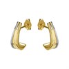 9ct Gold Two Colour J Hoop Earrings - 12mm - G2609 Alternative Image