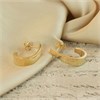 9ct Gold J Shaped Half Hoop Earrings - 20mm - G2641 Alternative Image