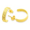9ct Gold Diamond Cut Half Hoop Earrings - 12mm - G2681 Alternative Image