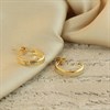 9ct Gold Diamond Cut Half Hoop Earrings - 12mm - G2681 Alternative Image
