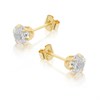 9ct Gold Cubic Zirconia Solitaire Stud Earrings - 5mm - G2702 Alternative Image