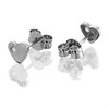 9ct White Gold Cubic Zirconia Heart Stud Earrings - 5mm - G27122 Alternative Image
