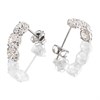 9ct White Gold Cubic Zirconia Trilogy Stud Earrings - 11mm - G27133 Alternative Image