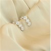 9ct White Gold Cubic Zirconia Trilogy Stud Earrings - 11mm - G27133 Alternative Image