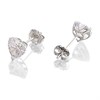 9ct White Gold Cubic Zirconia Heart Stud Earrings - 6mm - G27134 Alternative Image