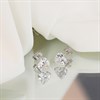 9ct White Gold Cubic Zirconia Heart Stud Earrings - 6mm - G27134 Alternative Image
