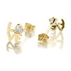 9ct Gold Cubic Zirconia Love Stud Earrings - 6mm - G27138 Alternative Image