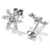 9ct White Gold Cubic Zirconia Snowflake Earrings - 11mm - G2715 Alternative Image
