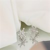 9ct White Gold Cubic Zirconia Snowflake Earrings - 11mm - G2715 Alternative Image