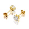 9ct Gold Square Cubic Zirconia Stud Earrings - 4mm - G2729 Alternative Image