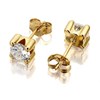 9ct Gold Cubic Zirconia Solitaire Stud Earrings - 5mm - G2730 Alternative Image