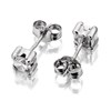 9ct White Gold Cubic Zirconia Solitaire Earrings - 4mm - G2735 Alternative Image