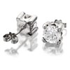 9ct White Gold Cubic Zirconia Solitaire Earrings - 6mm - G2736 Alternative Image