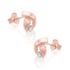 9ct Rose Gold Cubic Zirconia Twist Stud Earrings - 8mm - G2740 Alternative Image
