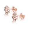 9ct Rose Gold Cubic Zirconia Catherine Wheel Earrings - G2769 Alternative Image
