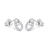 9ct White Gold Cubic Zirconia Circle Stud Earrings - 9mm - G2772 Alternative Image