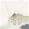 9ct Gold Lavender Cubic Zirconia Solitaire Earrings - 5mm - G2775 Alternative Image