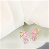 9ct Gold Pink Cubic Zirconia Solitaire Stud Earrings - 5mm - G2781 Alternative Image