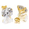 9ct Gold Cubic Zirconia Solitaire Stud Earrings - 10mm - G2793 Alternative Image