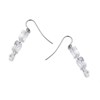 9ct White Gold Cubic Zirconia Hook Wire Earrings - 40mm drop - G2848 Alternative Image