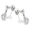 9ct White Gold Cubic Zirconia Drop Earrings - 13mm drop - G2876 Alternative Image