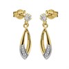 9ct Gold Cubic Zirconia Drop Earrings - 20mm drop - G2885 Alternative Image