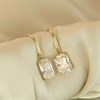 9ct Gold Cubic Zirconia Hook Wire Earrings - 17mm drop - G2886 Alternative Image