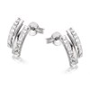 9ct White Gold Resin Crystal Stud Earrings - 10mm - G2910 Alternative Image