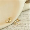 9ct Gold Cubic Zirconia Half Hoop Earrings - 10mm - G2916 Alternative Image