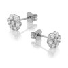 9ct White Gold Cubic Zirconia Cluster Stud Earrings - 5mm - G2922 Alternative Image