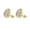 9ct Gold Cubic Zirconia Peardrop Earrings - G2925 Alternative Image