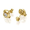 9ct Gold Cubic Zirconia Stud Earrings - 8mm - G2928 Alternative Image