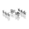 9ct White Gold Cubic Zirconia Star Stud Earrings - 11mm - G2932 Alternative Image