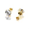 9ct Gold Cubic Zirconia Solitaire Stud Earrings - 7mm - G2937 Alternative Image