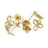 9ct Gold Cubic Zirconia Trefoil Stud Earrings - 7mm - G2938 Alternative Image