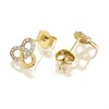 9ct Gold Cubic Zirconia Celtic Stud Earrings - 7mm - G2939 Alternative Image
