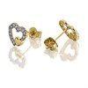 9ct Gold Cubic Zirconia Heart Stud Earrings - 8mm - G2940 Alternative Image