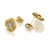 9ct Gold Cubic Zirconia Knot Stud Earrings - 9mm - G2941 Alternative Image