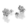 9ct White Gold Cubic Zirconia Cluster Earrings - G2947 Alternative Image